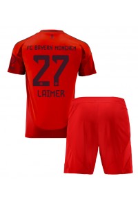 Fotbalové Dres Bayern Munich Konrad Laimer #27 Dětské Domácí Oblečení 2024-25 Krátký Rukáv (+ trenýrky)